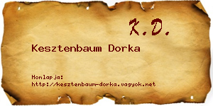 Kesztenbaum Dorka névjegykártya
